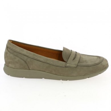 moccasin femme confort taupe Gabor 8, 8.5, 9, 9.5 Shoesissime, side view