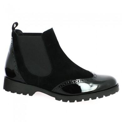 women's black leather chelsea boots 42, 43, 44, 45 Shoesissime, side view