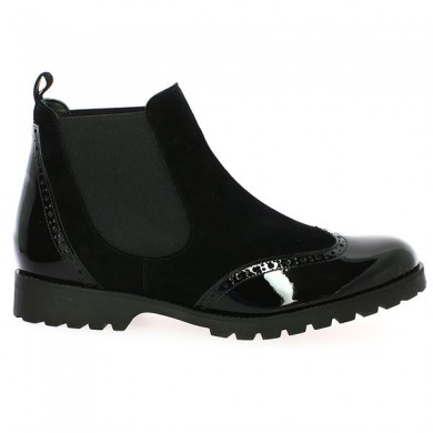 Roxy Bottine Chelsea vernis et velours noir Boots femme 42 43 44 45 Shoesissime