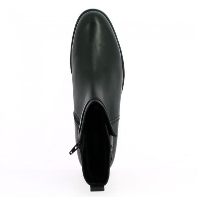 Cali - Bottine plate cavalière cuir noir - Gabor Grande Pointure - Shoesissime