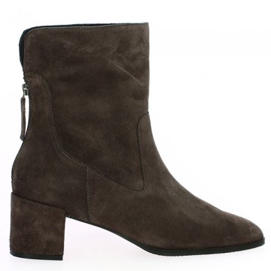 Brigitte - Brown nubuck heel boots - Women's boots 42, 43, 44, 45 - Shoesissime