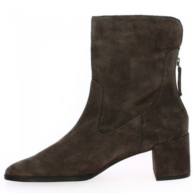 Brigitte - Brown nubuck heel boots - Women's boots 42, 43, 44, 45 - Shoesissime