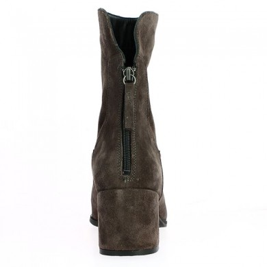 Brigitte - Brown nubuck heel boots - Women's boots 42, 43, 44, 45 - Shoesissime