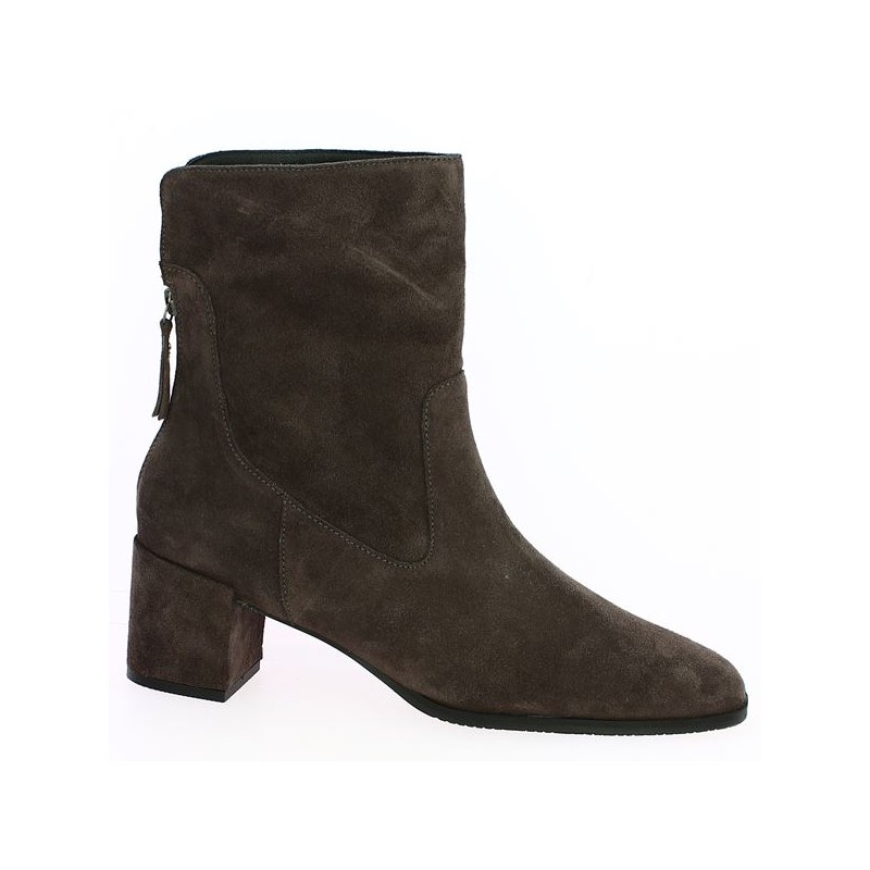Brigitte - Brown nubuck heel boots - Women's boots 42, 43, 44, 45 - Shoesissime