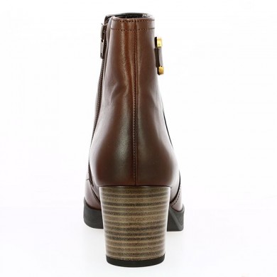 boots heel Gabor velvet Camel wood heel 42, 42.5, 43, 44, rear view