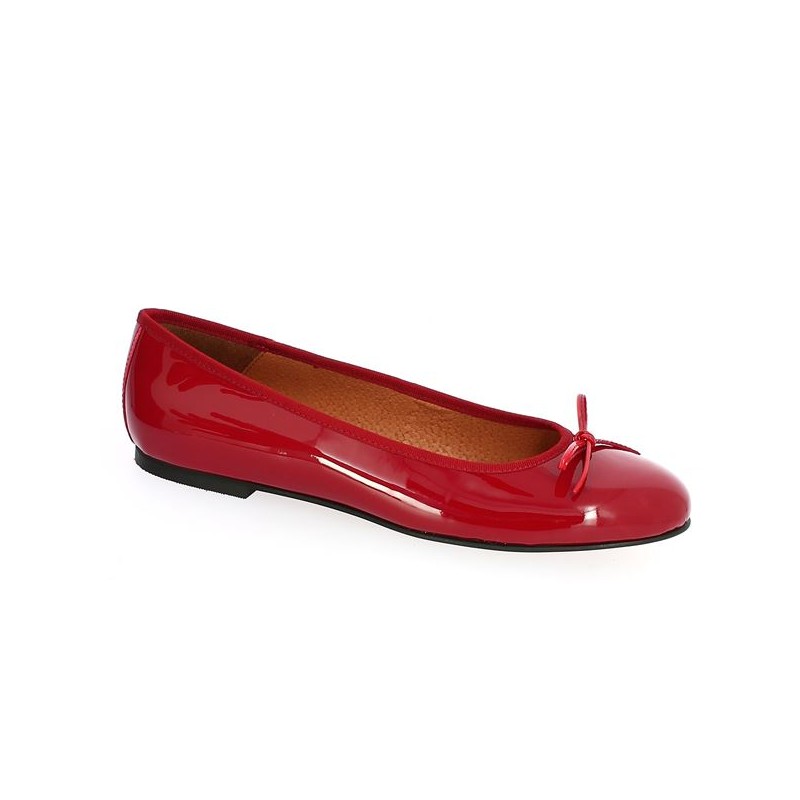 ballerine vernie rouge 42, 43, 44, 45, vue profil