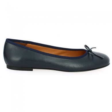 ballerina Folie's navy blue leather 42, 43, 44, 45, side view