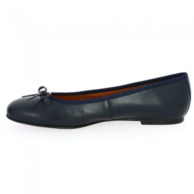 ballerine cuir bleu marine grande pointure Shoesissime, vue intérieure