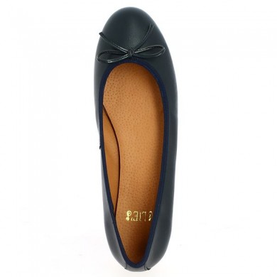 ballerine Folie's cuir bleu marine grande taille, vue dessus