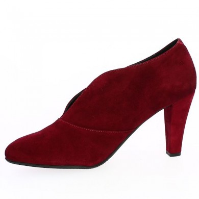 chaussures à talons grande taille bordeaux rouge fendue avant Shoesissime, vue intérieure