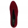 sexy burgundy red ankle boots with front slit large size Shoesissime, top view