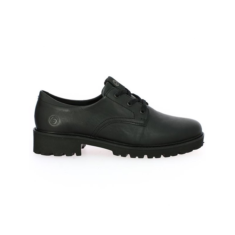 women's black derby Remonte 42, 43, 44, 45 D8694-00, profile view