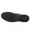 women's black leather lace-up shoe size D8694-00, sole view