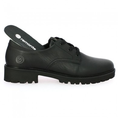 women's black leather lace-up shoe size D8694-00, view details