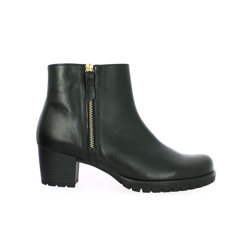 ankle boots black leather gold zip Gabor 8, 8.5, 9, 9.5, view profile