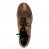 D4378-22 Remonte ankle boots lace-up camel large size, top view
