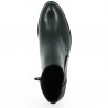 Shoesissime black women's tall boot with small santiag heel, top view