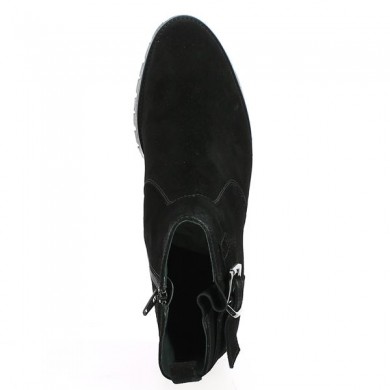 42, 43, 44, 45 women's square heel black velvet Shoesissime strap, top view