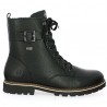 Bottines chaude femme grande taille cuir noir D8475-01 Remonte Shoesissime, vue coté