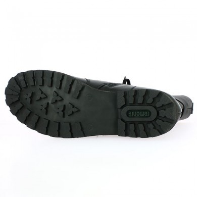 Chaussures chaude laine femme 42, 43, 44, 45 cuir noir D8475-01 Remonte Shoesissime, vue dessus