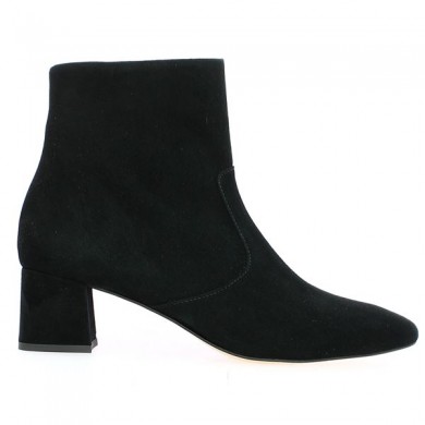 black velvet ankle boots large size Shoesissime, side view