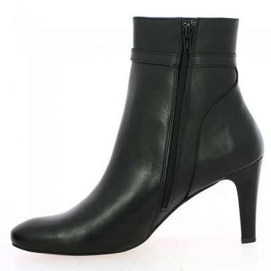 Shoesissime black leather high heel boots 42, 43, 44, 45 women, inside view