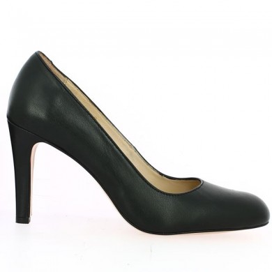 talon femme cuir noir 42, 43, 44, 45, 46 Shoesissime, vue coté