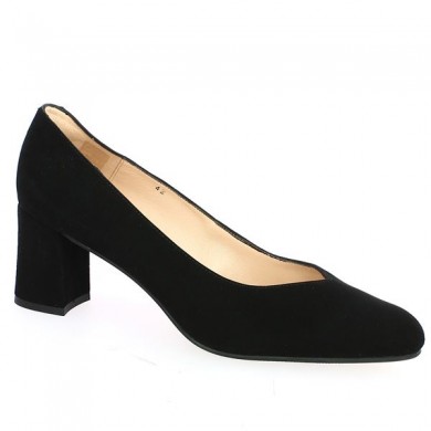 escarpin velours noir stable confort femme 42, 43, 44, 45 Shoesissime, view profile