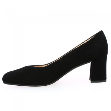 women's black velvet stable comfort large Shoesissime size, inside view