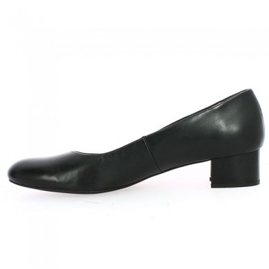 Escarpin petit talon femme grande pointure cuir noir, vue intérieure