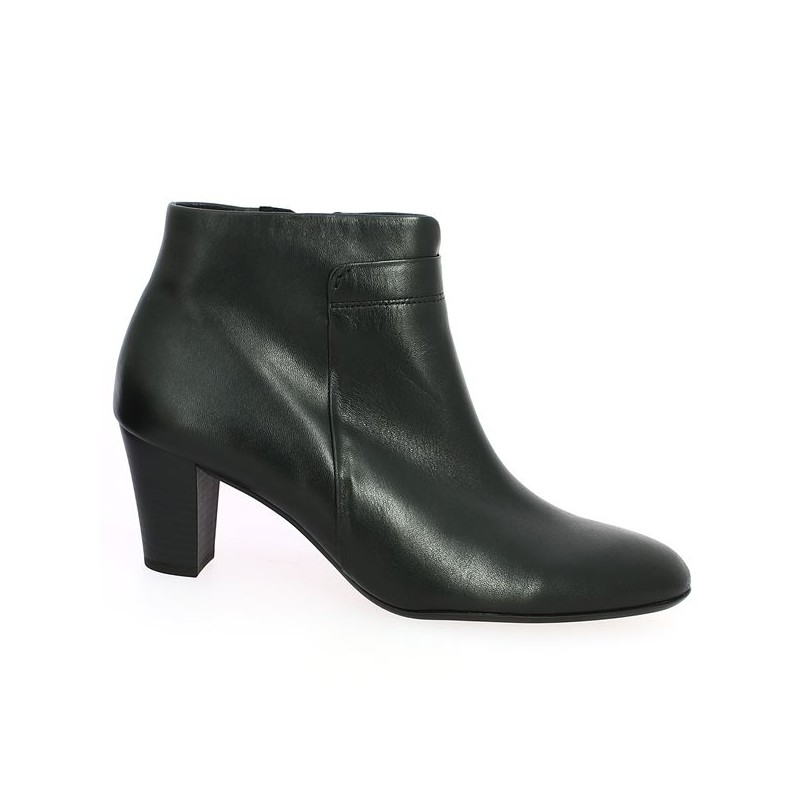 Gabor black leather bootie 7 cm heel Shoesissime, view profile
