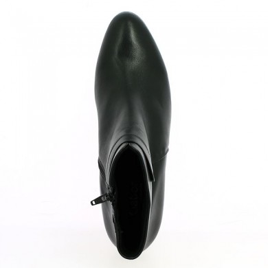 black leather ankle boots Gabor 7 cm heel Shoesissime, vue dessus