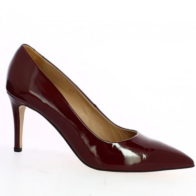 escarpin vernis rouge bordeaux femme 42, 43, 44, 45 Shoesissime, profile view