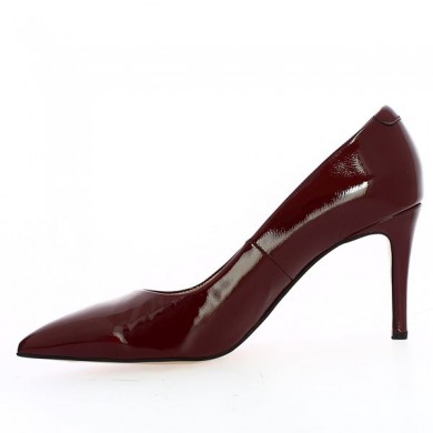 Shoesissime 42, 43, 44, 45 burgundy red patent thin heels, inside view