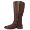women's large brown flat boots Tamaris Confort, interior view