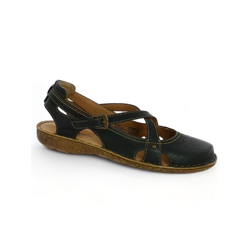 Rosalie 13 cuir noir Chaussures Josef Seibel  Grande Taille Shoesissime, vue profil