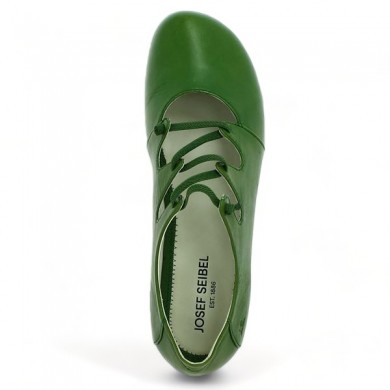 Josef Seibel large elastic green shoe Fiona 04 Shoesissime, top view