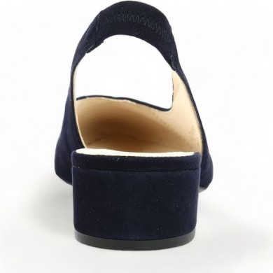 Escarpin bleu marine sling back 8, 8.5, 9, 9.5 Gabor Shoesissime, vue petit talon
