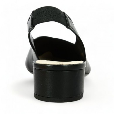 Small black leather heel pump 8, 8.5, 9, 9.5 women 41.520/27 Gabor, rear view