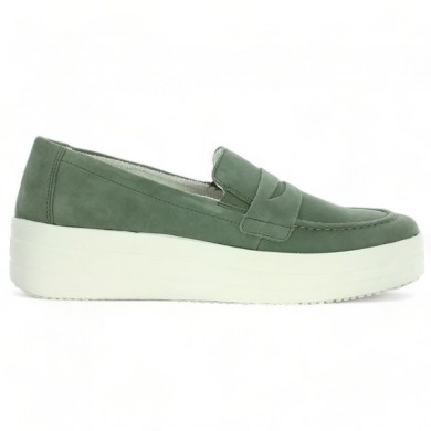 trendy green shoes with thick sole for women 42, 43, 44, 45 D1C05-52 Shoesissime, side view