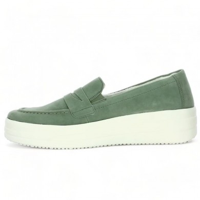 moccasin Remonte vert 42, 43, 44, 45 femme mode Shoesissime, interior view