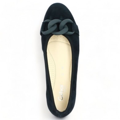 Ballerina navy blue chain 42, 42.5, 43, 44 Gabor 42.625.36 Shoesissime, top view