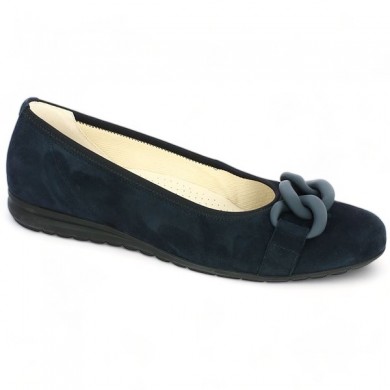Ballerina navy blue chain large size woman Gabor 42.625.36 Shoesissime, profile view