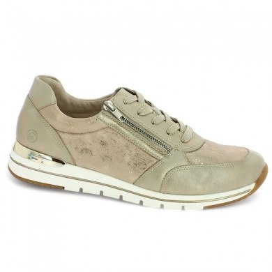 Women's gold sneakers 42, 43, 44, 45 Remonte R6700-61, profile view