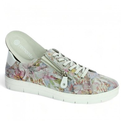 Removable sole sneakers large size multicolored Remonte zipper, view details