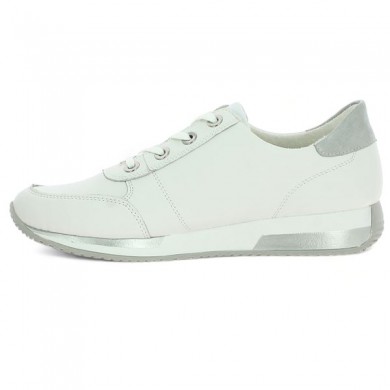 women's sneakers Remonte D0H11-80 42, 43, 44, 45 white and silver leather zipper , inside view