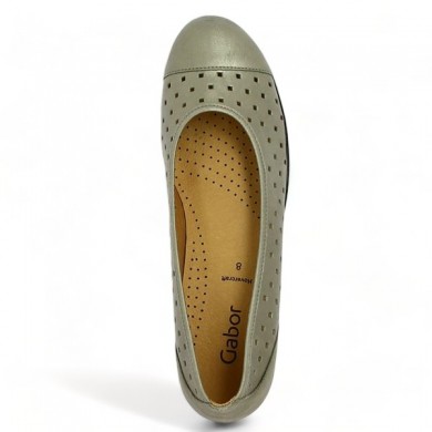 ballerina gold hole large size 8, 8.5, 9, 9.5 gabor, vue dessus