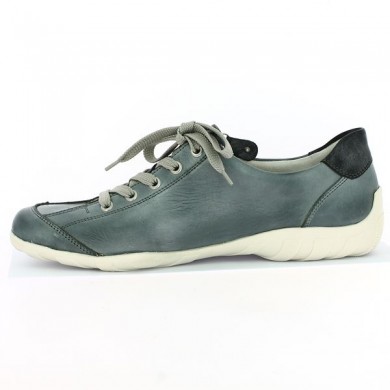 Shoe Remonte Confort grande taille femme bleu R3412-14 Shoesissime zipper, inside view