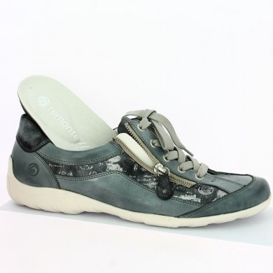 Shoe Remonte removable sole large size woman blue R3412-14 zipper Shoesissime, view details