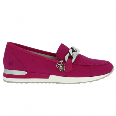 Fuchsia pink moccasin Remonte woman large size R2544-32 Shoesissime, side view